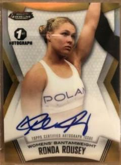 2012 Finest UFC #A-RR Gold Refractor /25 — Ronda Rousey — front
