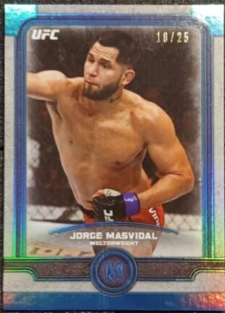 2019 Topps UFC Museum Collection #38 — Jorge Masvidal — Sapphire parallel, front