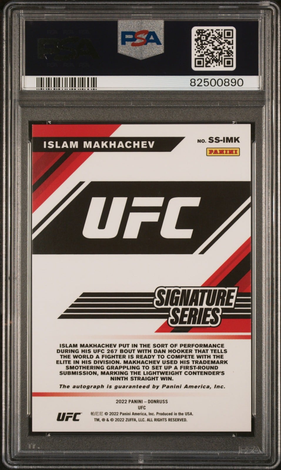 2022 Donruss UFC #SS-IMK Islam Makhachev — back