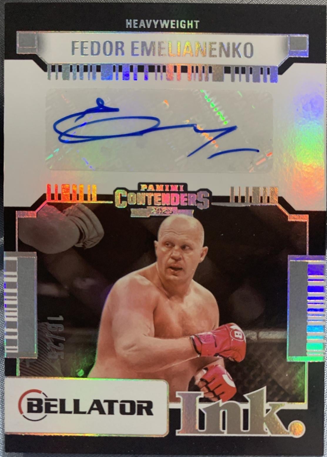 2025 Panini Contenders PFL #BT-FEM — Fedor Emelianenko — Silver parallel, front