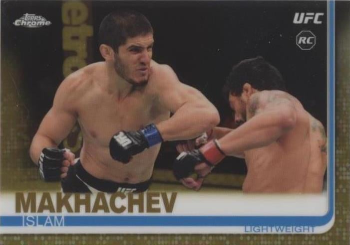 2019 Topps Chrome UFC #92 Gold /50 — Islam Makhachev — front