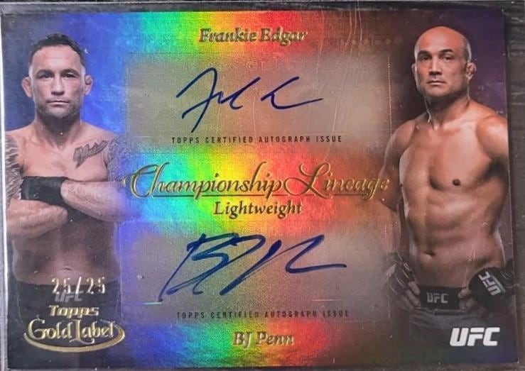 2024 Topps Gold Label UFC #CLS-EP BJ Penn / Frankie Edgar — front