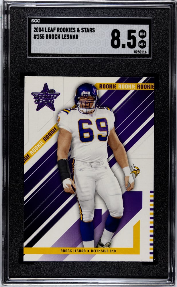 2004 Leaf Rookies & Stars (football) #155 Brock Lesnar — front