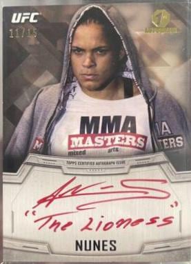 2014 Topps UFC Knockout #KA-AN Red Ink /15 — Amanda Nunes — front