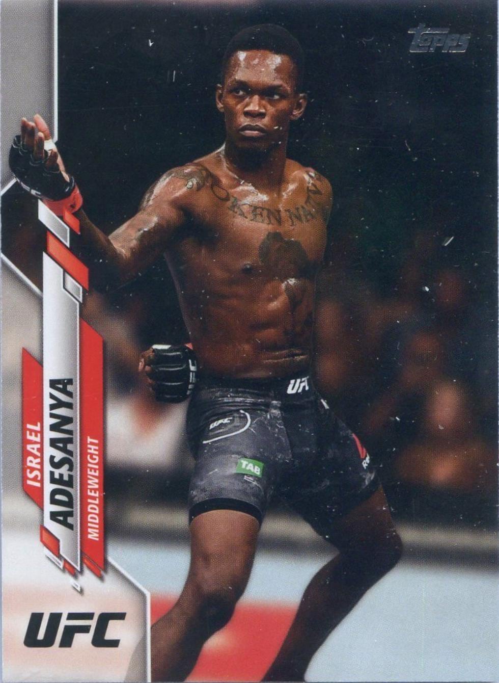 2020 Topps UFC #75 Israel Adesanya — front