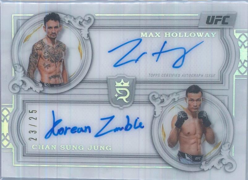 2024 Topps Royalty UFC #DA-HS — Max Holloway / Chan Sung Jung — front
