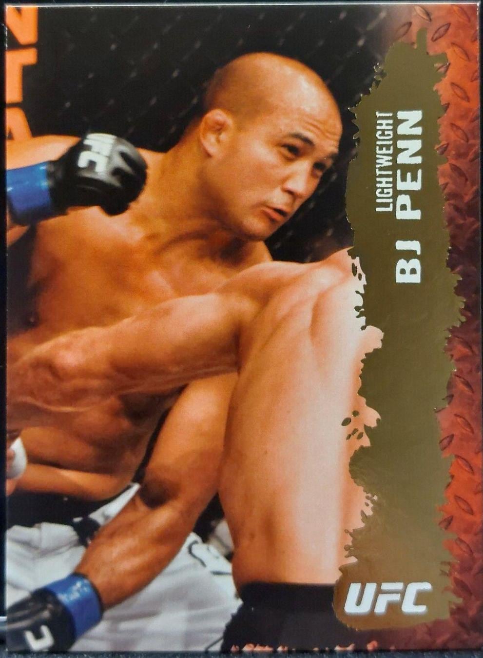2009 Topps UFC Round 2 #47 — BJ Penn — Gold parallel, front