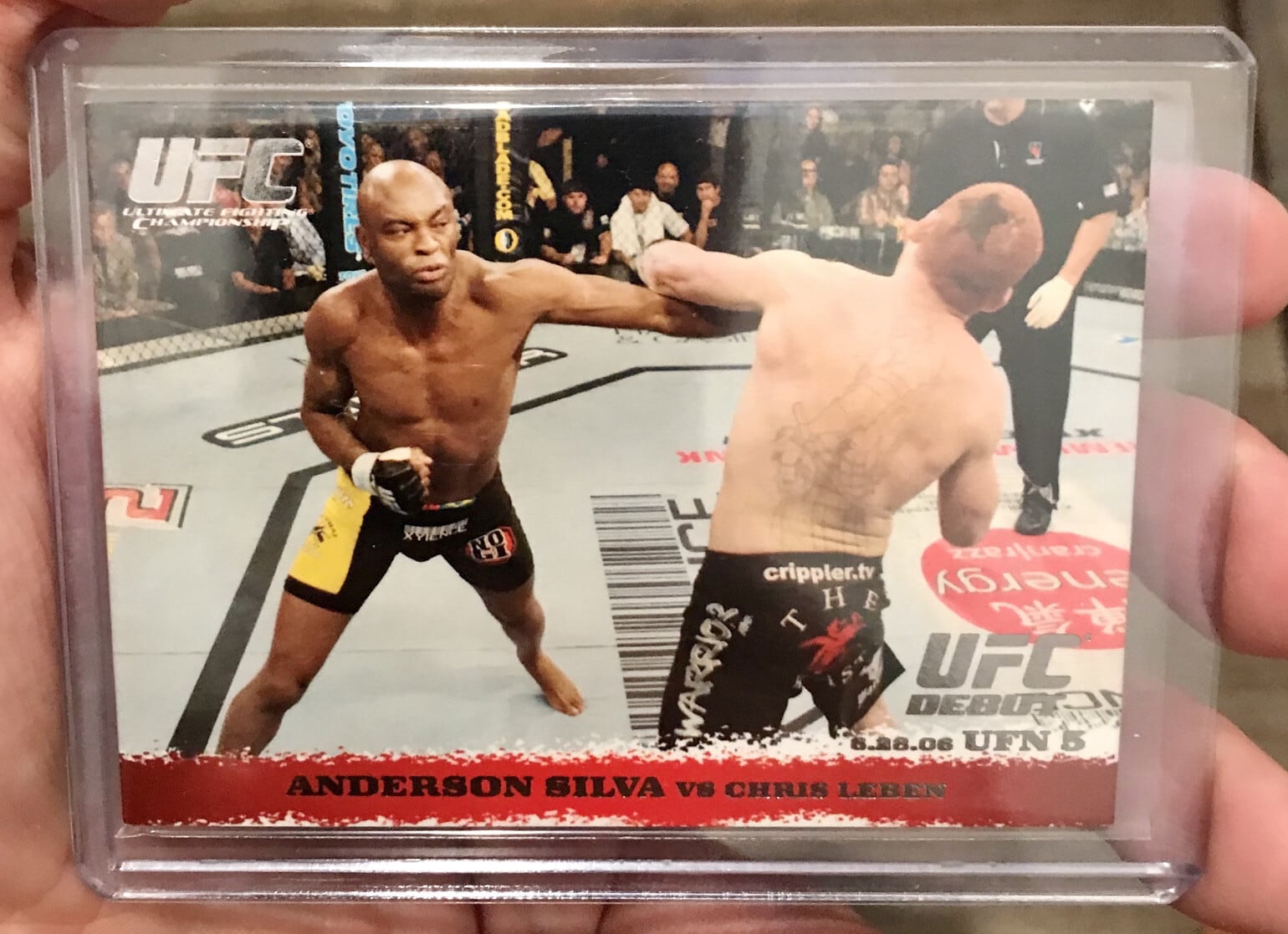 2009 Topps UFC Round 1 #46 Silver /288 — Anderson Silva / Chris Leben — front