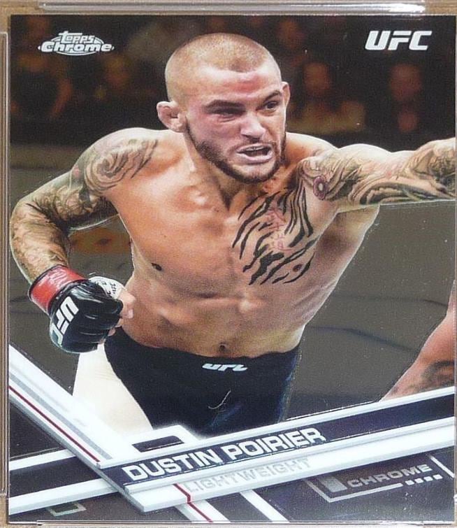2017 Topps Chrome UFC #8 Dustin Poirier — front