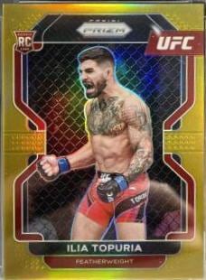 2022 Panini Prizm UFC #115 Gold /10 — Ilia Topuria — front