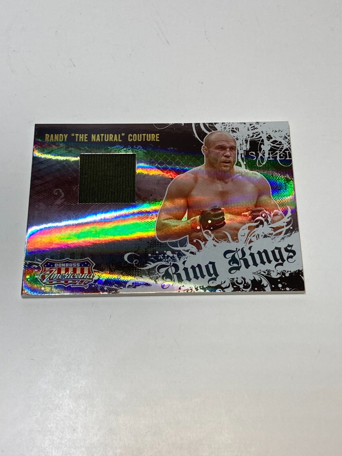 2008 Donruss Americana II #RK-RC — Randy Couture — Ring Kings Material parallel, front