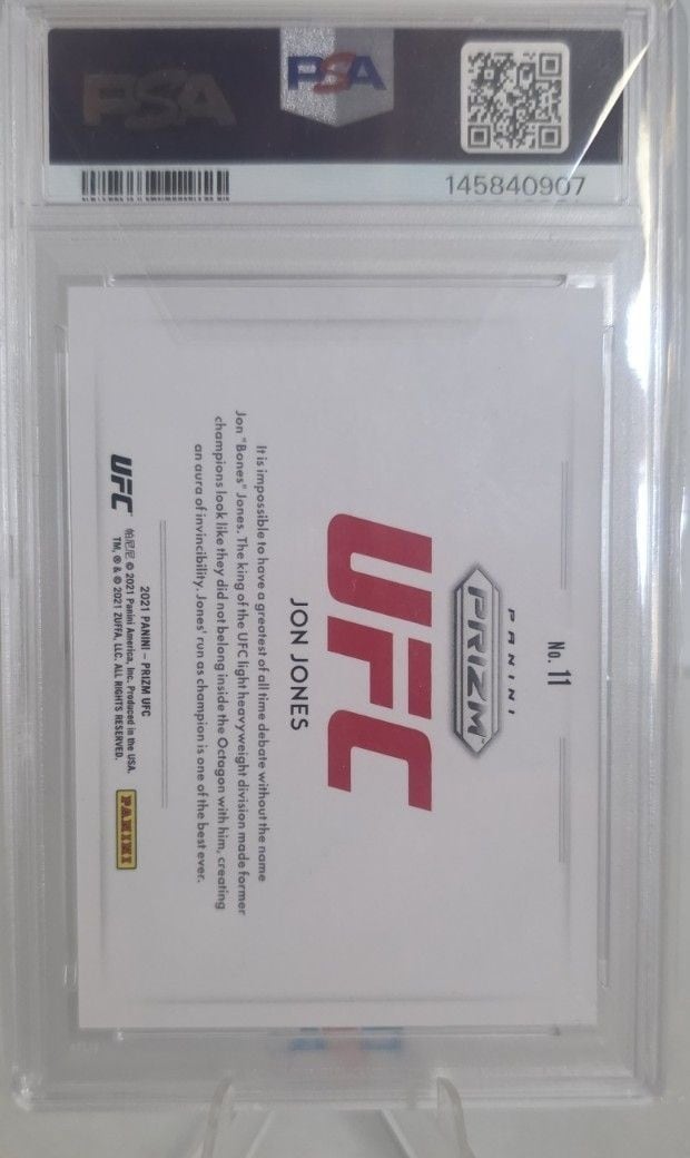 2021 Panini Prizm UFC #11 Jon Jones — back