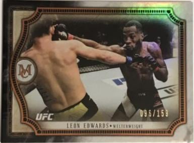 2018 Topps UFC Museum Collection #34 — Leon Edwards — Copper parallel, front