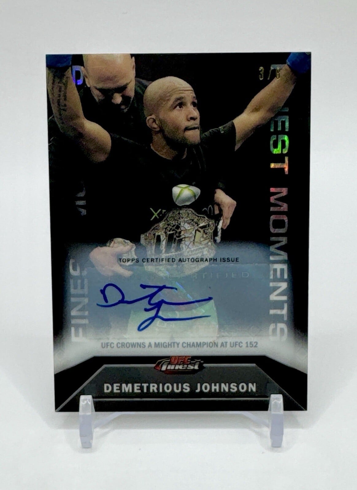 2013 Finest UFC #FMA-DJ — Demetrious Johnson — Octafractor parallel, front