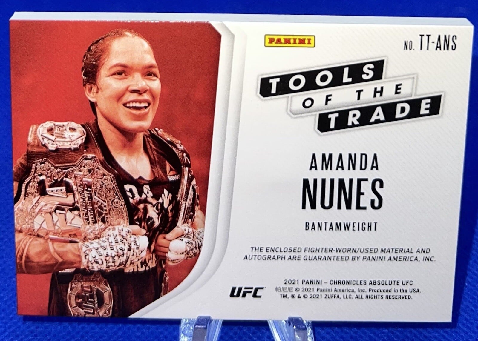 2021 Panini Chronicles UFC #TT-ANS — Amanda Nunes — Prime parallel, back