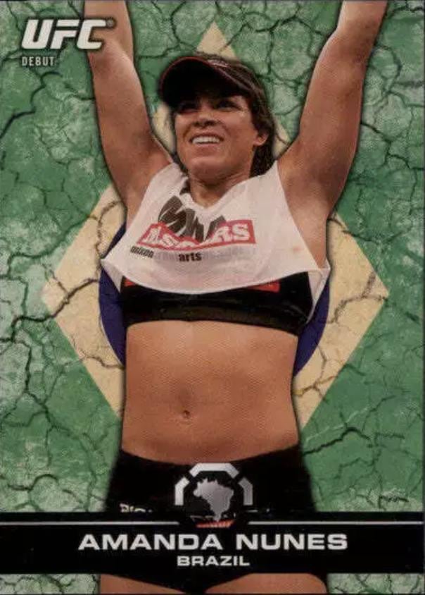 2013 Topps UFC Bloodlines #63 Flag Parallel /188 — Amanda Nunes — front