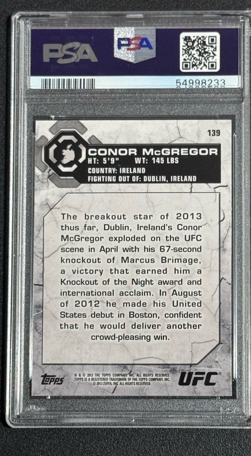 2013 Topps UFC Bloodlines #139 Conor McGregor — back