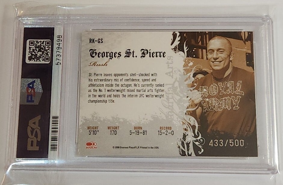 2008 Donruss Americana II #RK-GS Georges St-Pierre — back