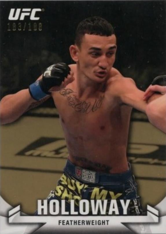 2013 Topps UFC Knockout #42 Gold /188 — Max Holloway — front