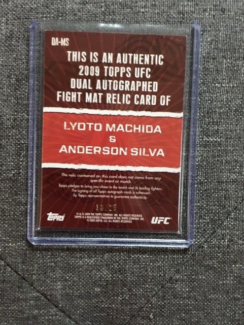2009 Topps UFC Round 2 #DAMS — Anderson Silva / Lyoto Machida — back