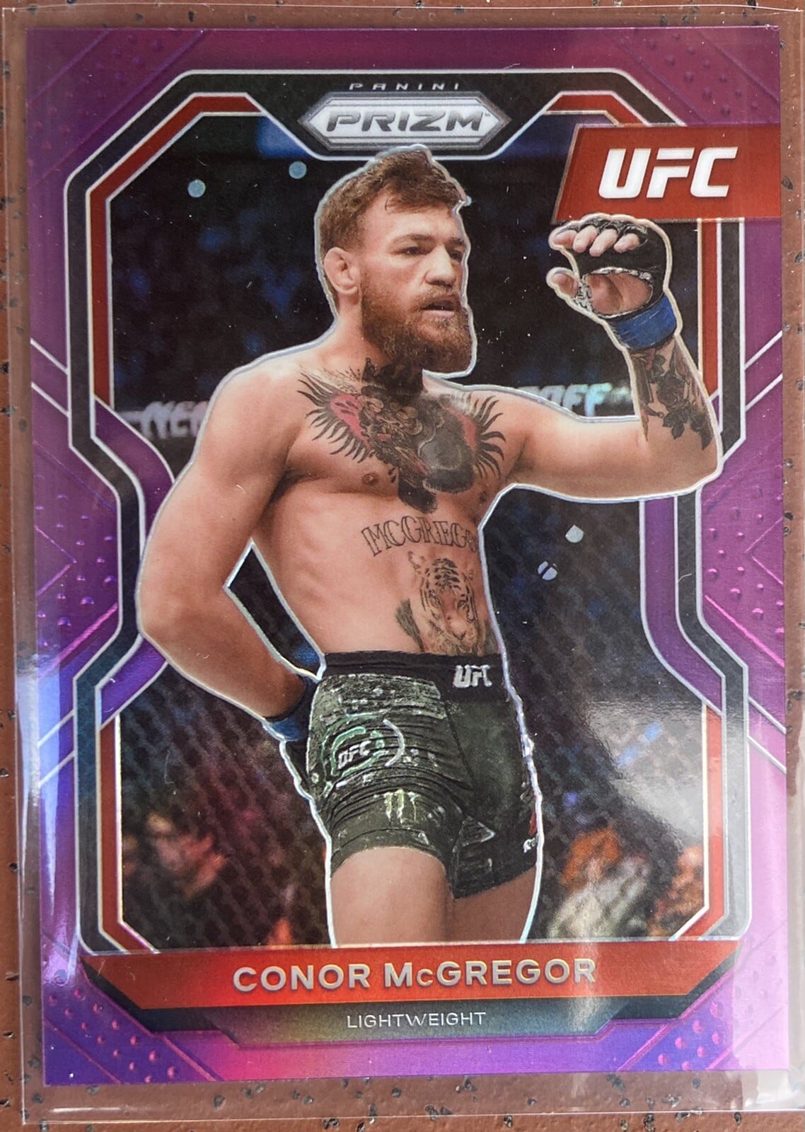 2021 Panini Prizm UFC #30 — Conor McGregor — Purple parallel, front