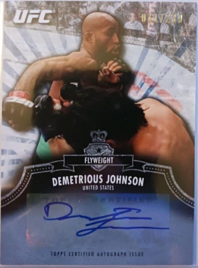 2012 Topps UFC Bloodlines #A-DJ — Demetrious Johnson — front