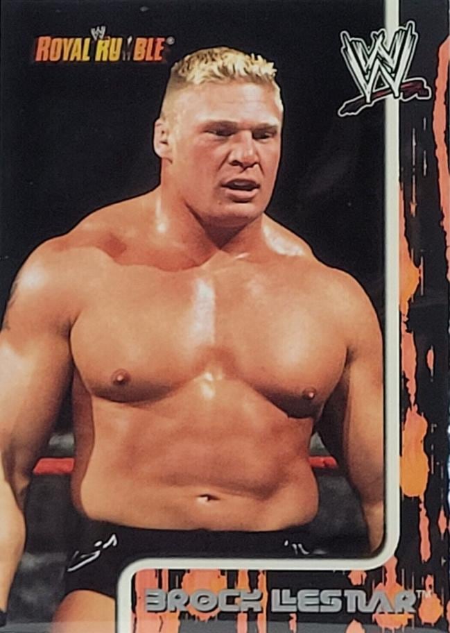 2002 Fleer WWE Royal Rumble #4 Brock Lesnar — front