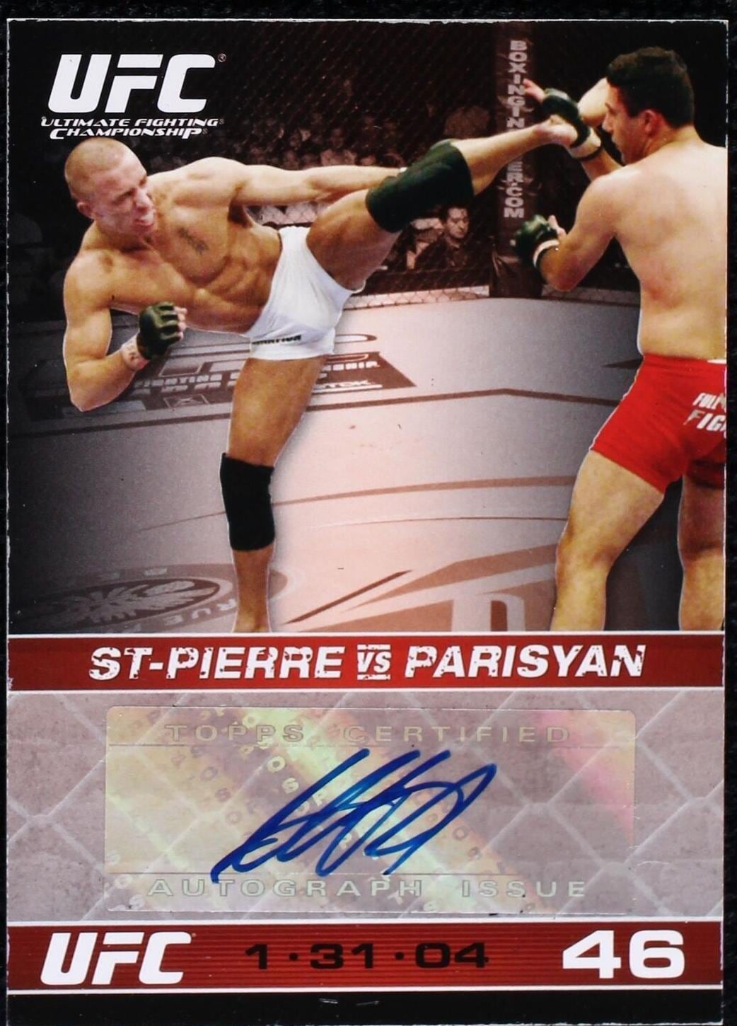 2009 Topps UFC Round 1 #A-GSP Georges St-Pierre — front