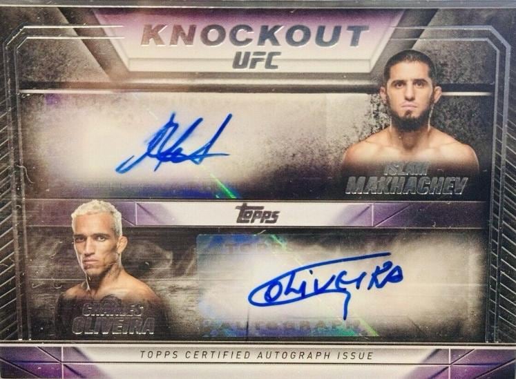 2024 Topps UFC Knockout #DUA-MO — Islam Makhachev / Charles Oliveira — front