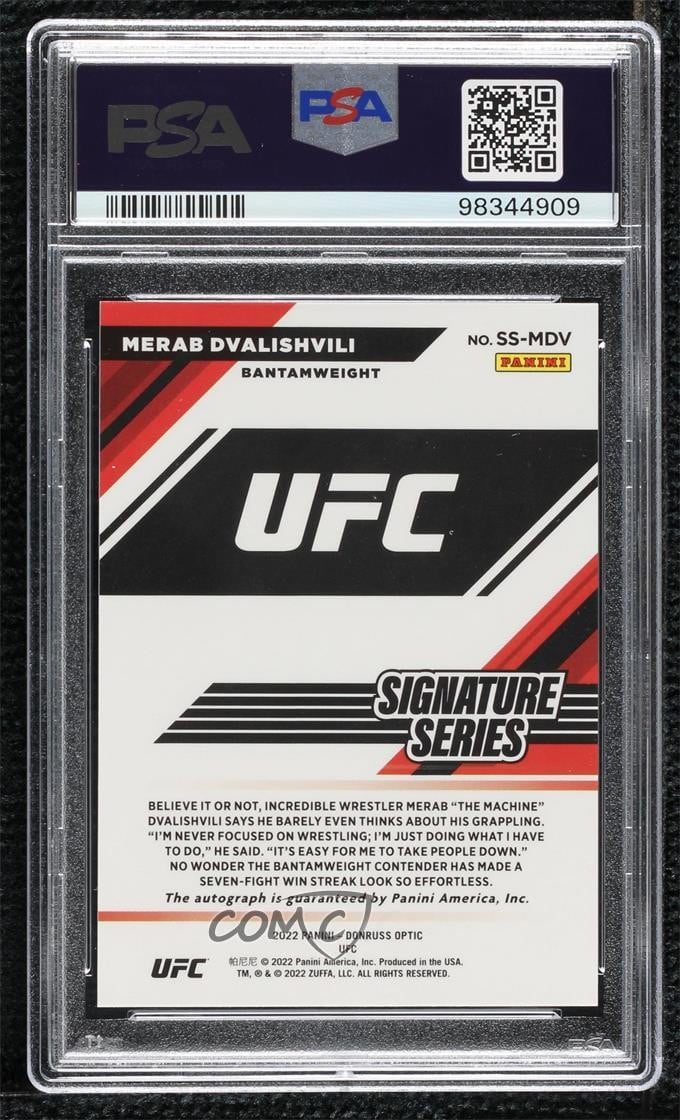 2022 Donruss Optic UFC #SS-MDV Merab Dvalishvili — back