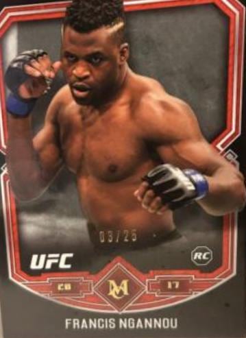 2017 Topps Museum Collection UFC #13 Ruby /25 — Francis Ngannou — front