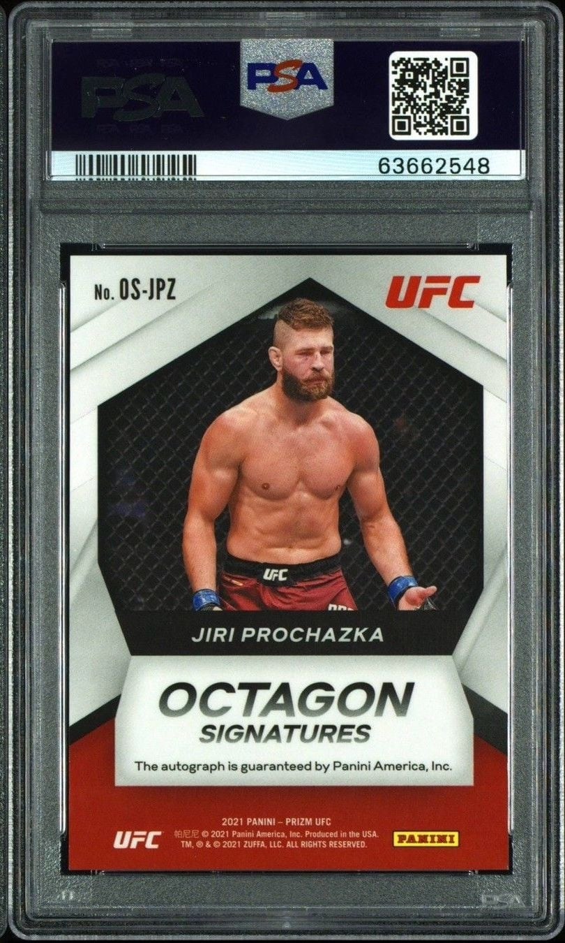 2021 Panini Prizm UFC #OS-JPZ Jiri Prochazka — back