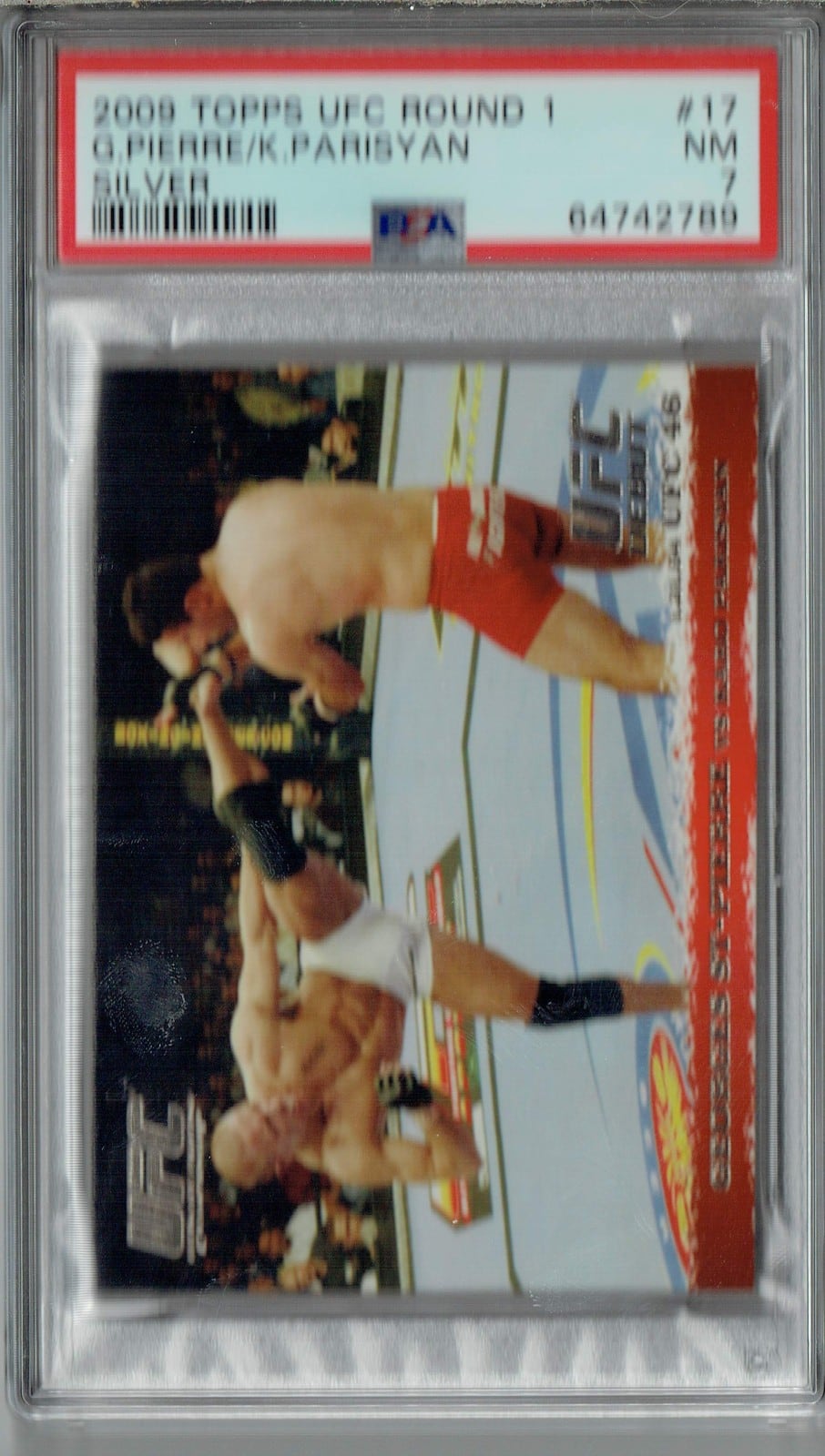 2009 Topps UFC Round 1 #17 Silver /288 — Georges St-Pierre / Karo Parisyan — front