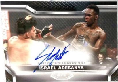 2020 Topps UFC Knockout #KA-IA Israel Adesanya — front