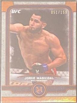 2019 Topps UFC Museum Collection #38 — Jorge Masvidal — Copper parallel, front