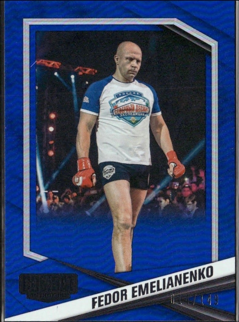 2025 Panini Combat Anthology #30 — Fedor Emelianenko — Blue parallel, front