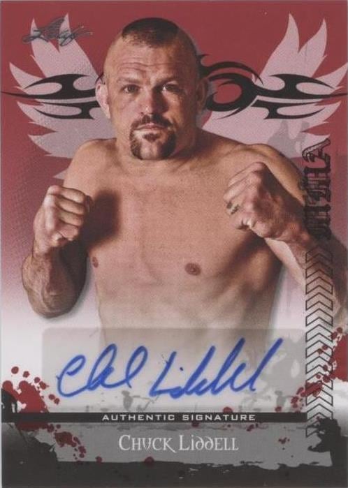 2010 Leaf MMA #AU-CL2 — Chuck Liddell — Red parallel, front