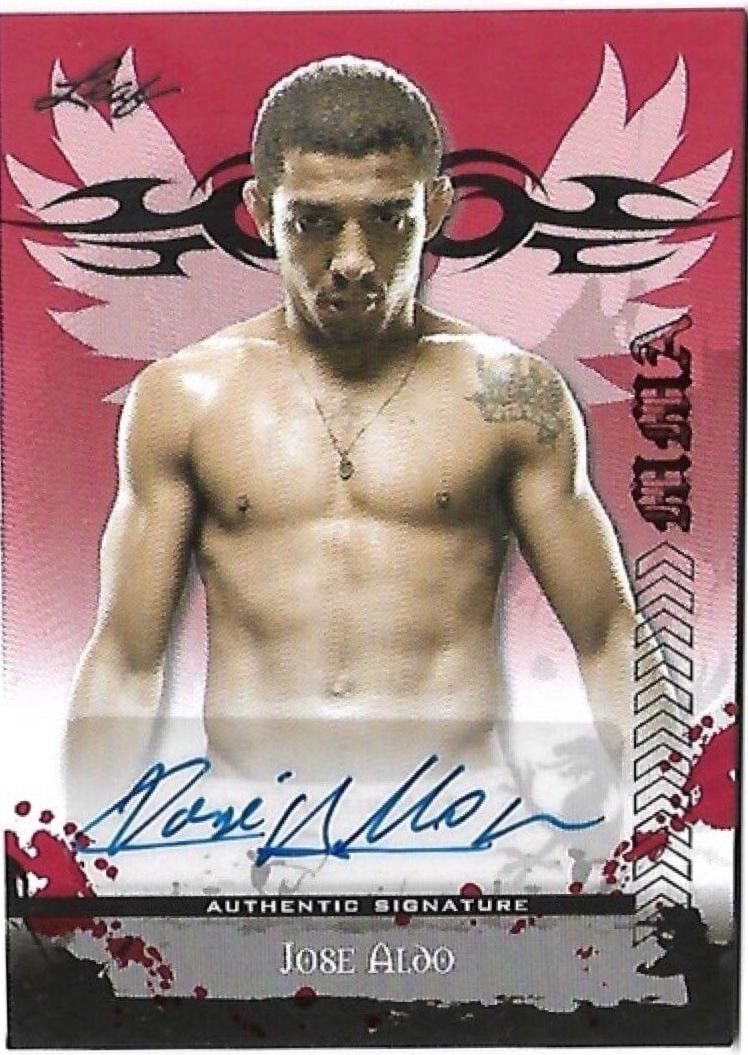 2010 Leaf MMA #AU-JA1 — Jose Aldo — Red parallel, front