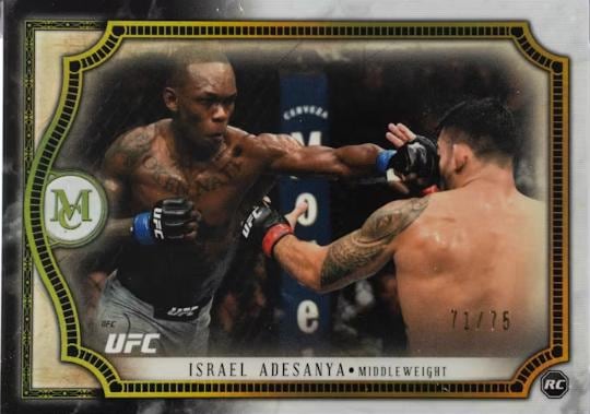 2018 Topps UFC Museum Collection #42 Gold /75 — Israel Adesanya — front